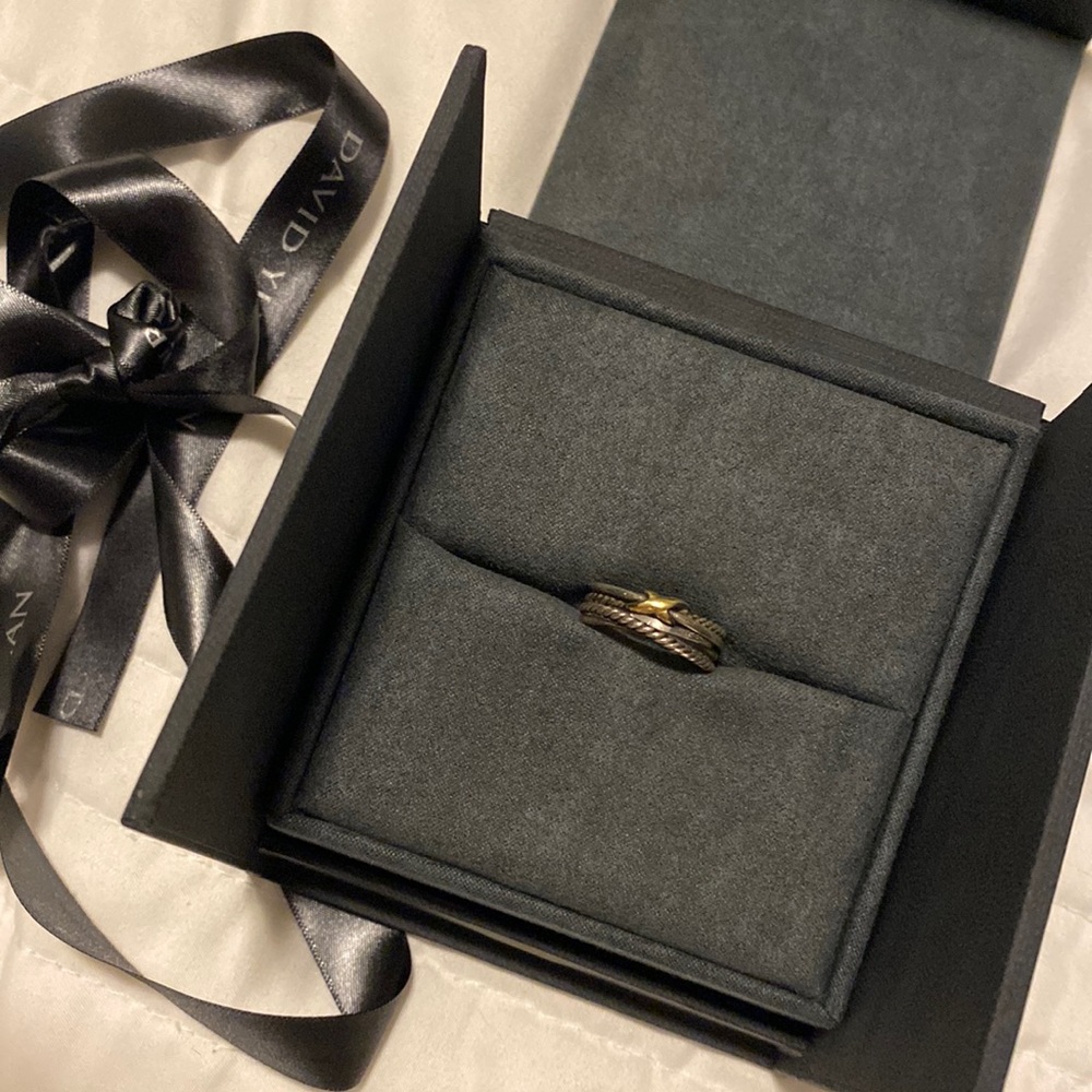 David Yurman cross over ring